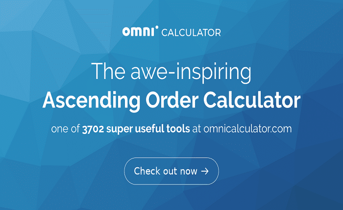 Ascending Order Calculator