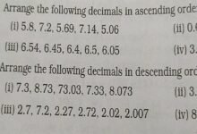 Decimals in Ascending Order